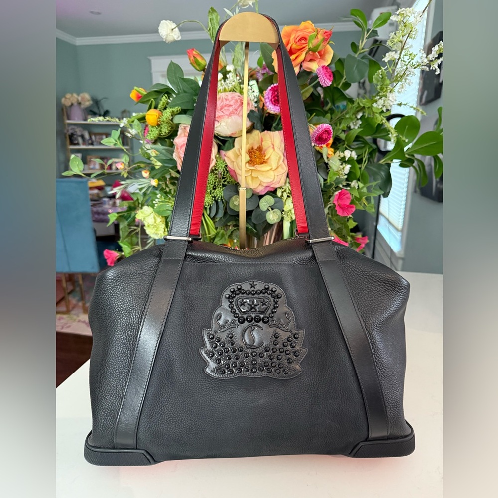 Christian Louboutin Bagdamon Boston Duffle Bag Leather - CLEAN⭐️ EUC